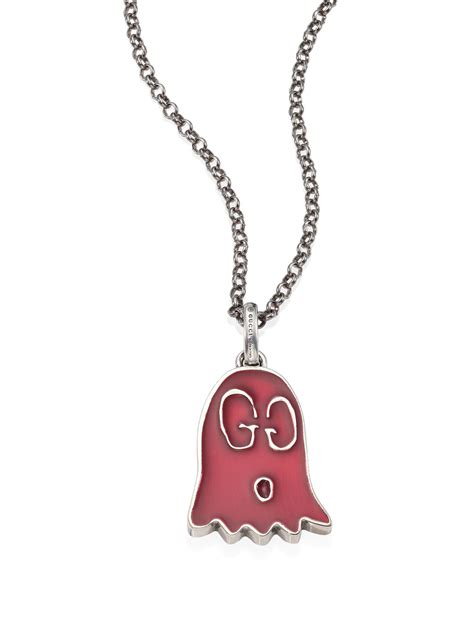 ghost necklace gucci|gucci ghost necklace pendant pink.